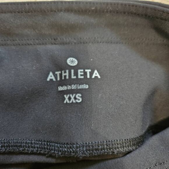 Athleta TruCool Capri Leggings Crocodile Stealth SZ XXS Small Yoga Black 348588 - Picture 11 of 13